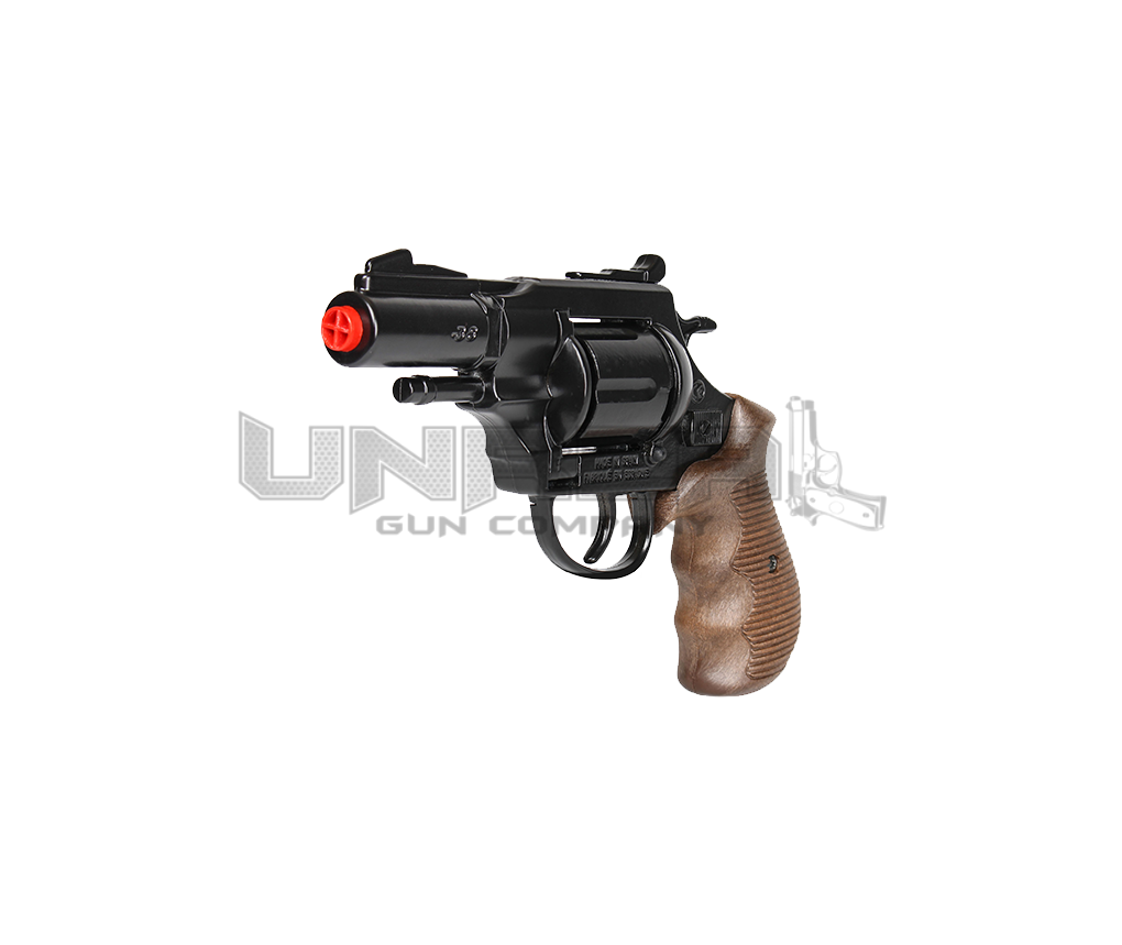 Police Python 2" Colt Revolver - 12-Shot - Diecast Metal - Brown/Black with Box
