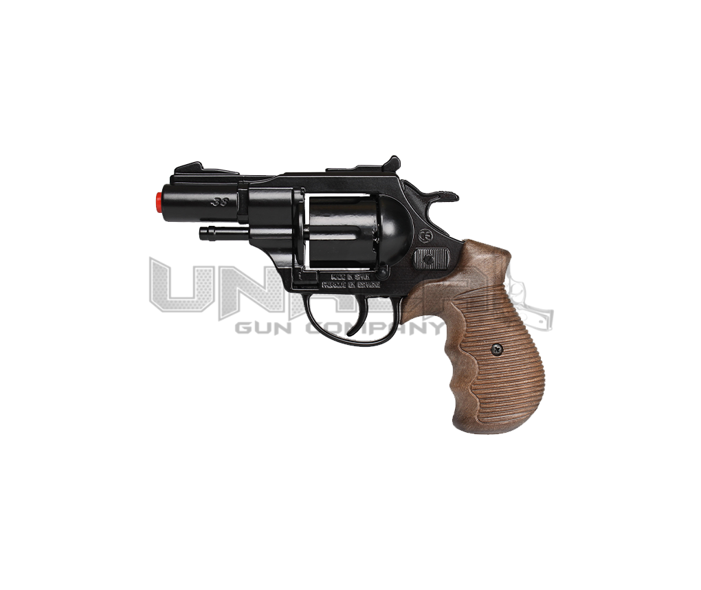 Police Python 2" Colt Revolver - 12-Shot - Diecast Metal - Brown/Black with Box