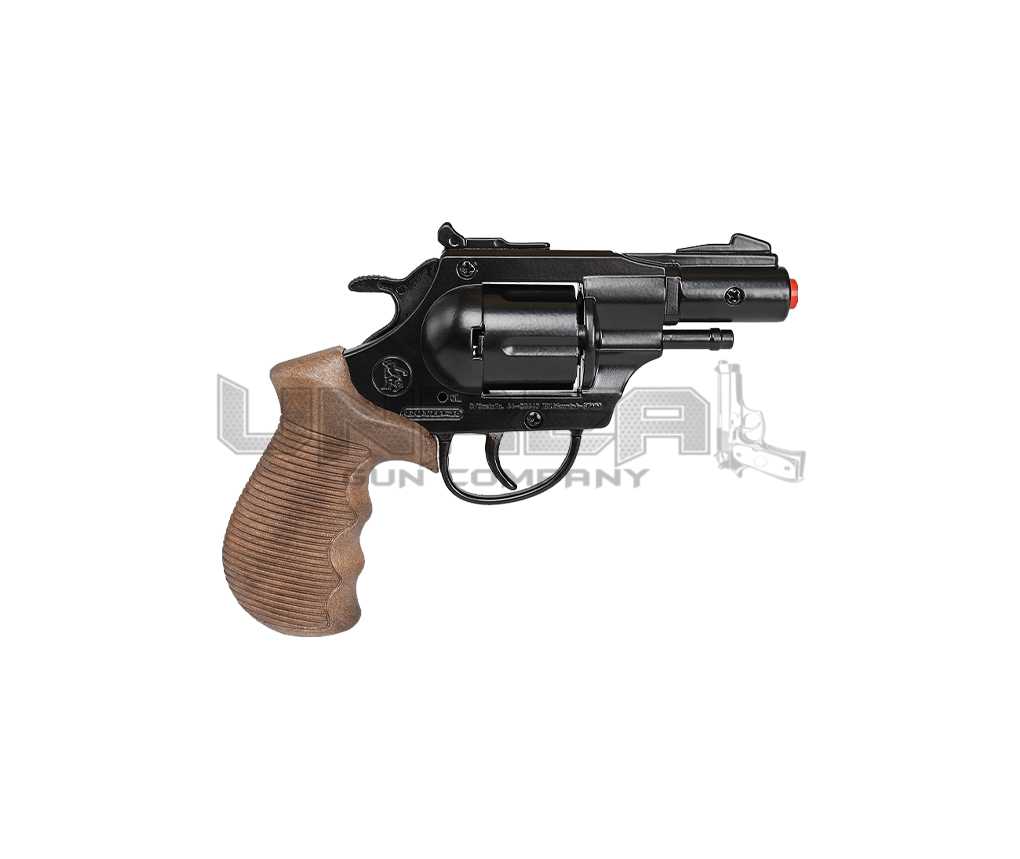 Police Python 2" Colt Revolver - 12-Shot - Diecast Metal - Brown/Black with Box