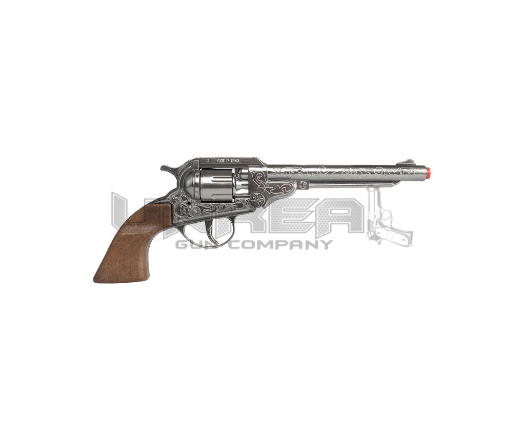 Cowboy Colt Revolver 1851 - 8-Shot - Diecast Metal - Brown/Nickel with Box