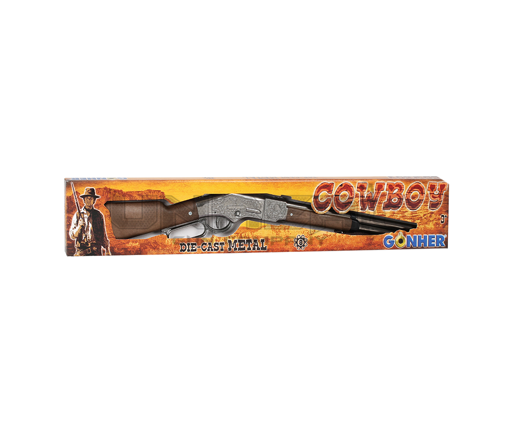 Cowboy Winchester Rifle 8 Shots, Steel, Lever Action, Box