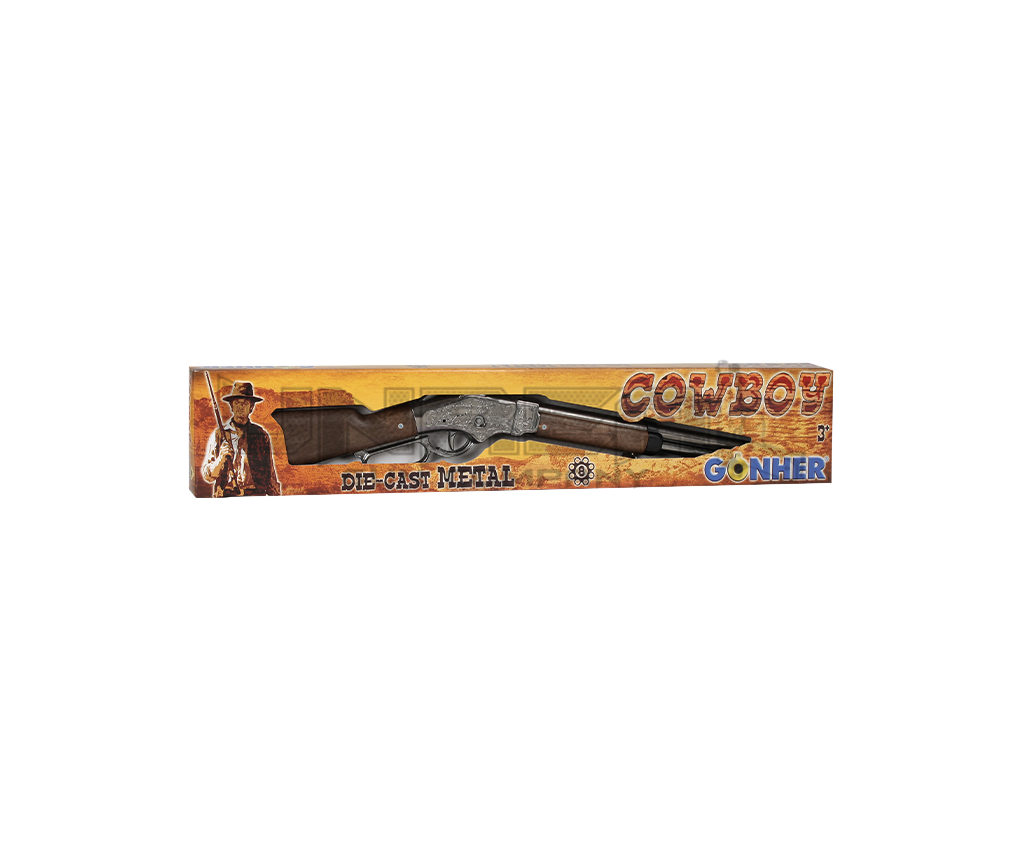 Cowboy Winchester Rifle 8 Shots, Steel, Lever Action, Box