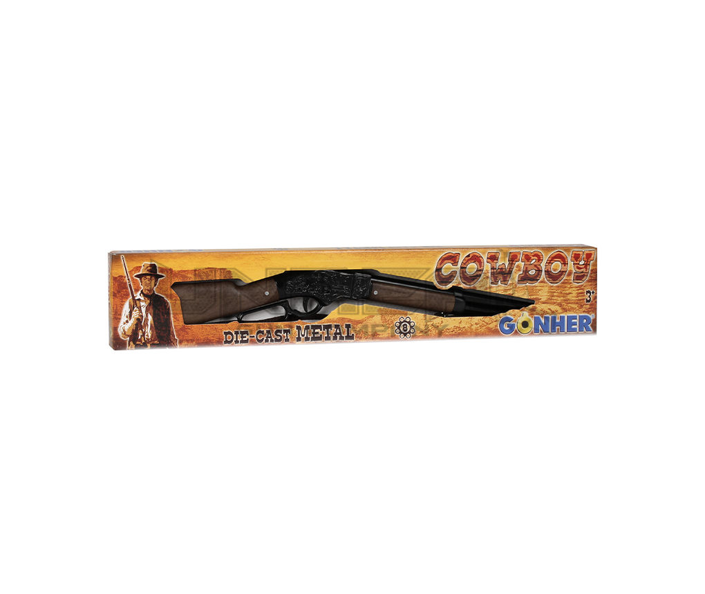 Cowboy Rifle 8 Shots, Black, Lever Action, Box