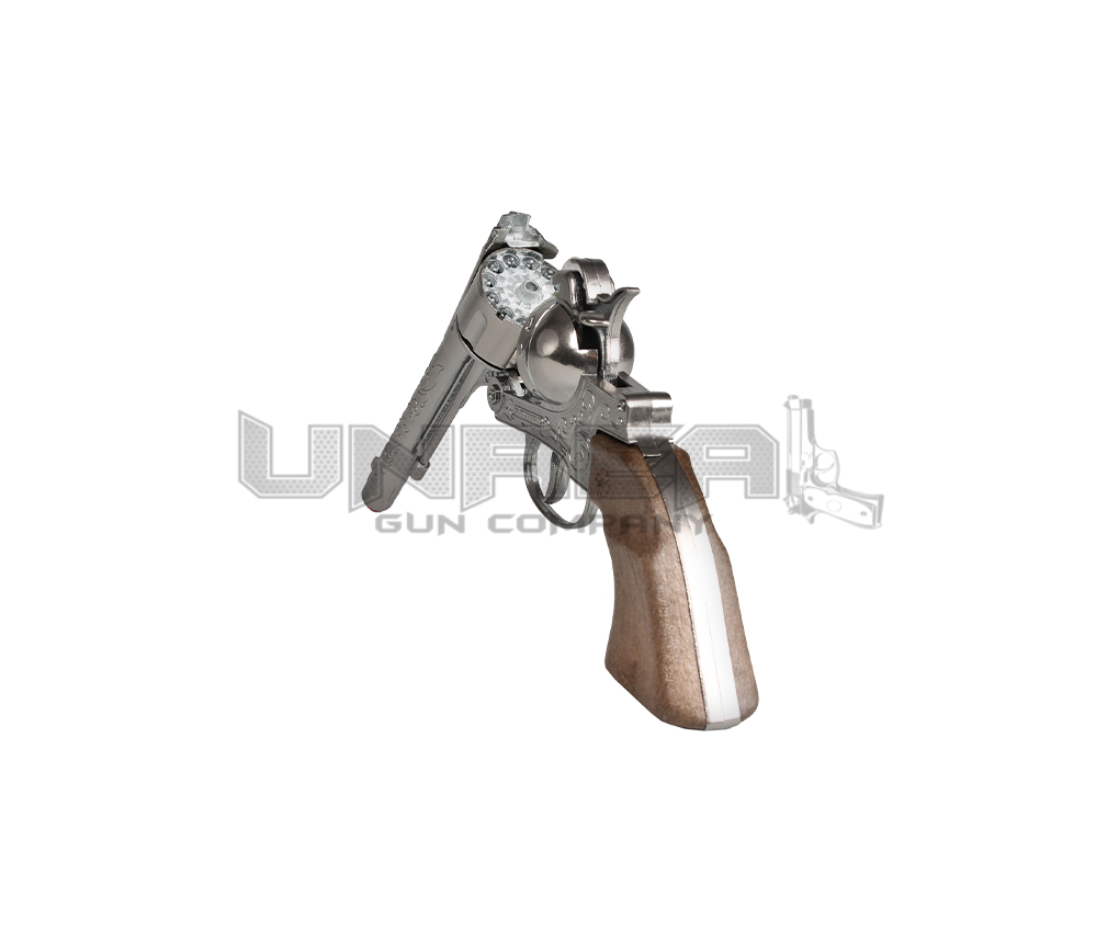 Cowboy Revolver - Diecast Colt Navy 1851 - 12-Shots - Brown/Nickel with Box