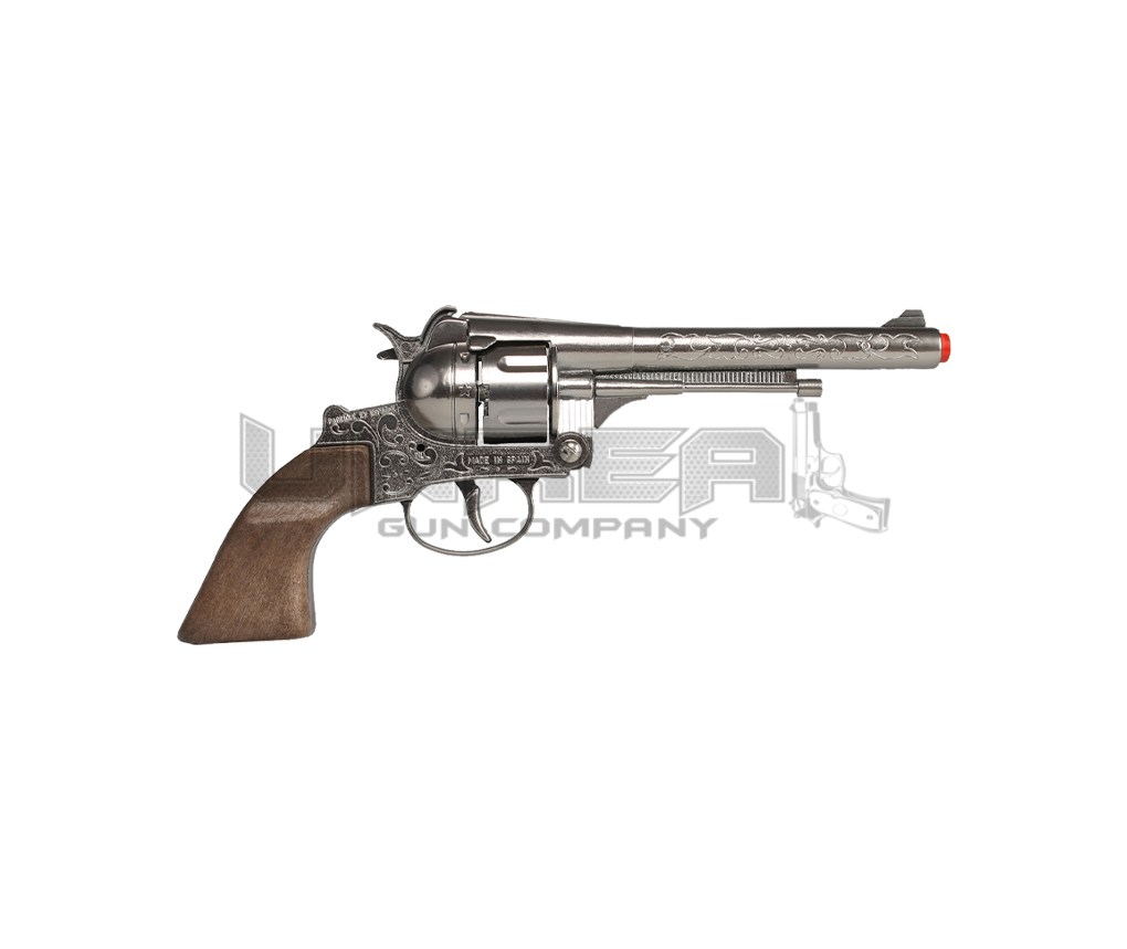 Cowboy Revolver - Diecast Colt Navy 1851 - 12-Shots - Brown/Nickel with Box