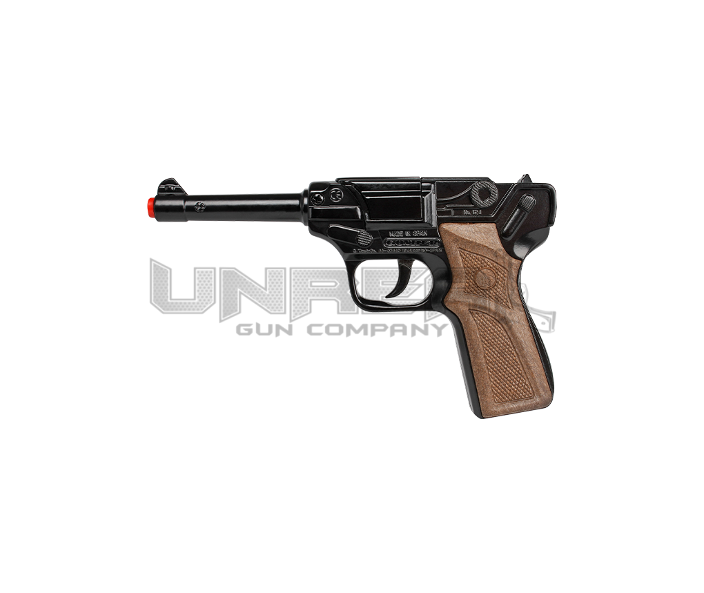 Police Luger Pistol 8 Shots, Black, Box