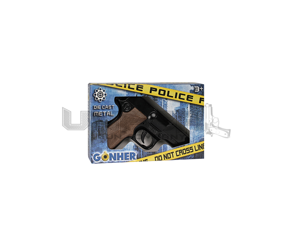 Police Astra Pistol 8 Shots, Black, Box
