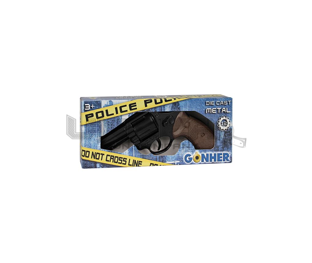 Police Revolver Magnum - 12 Shots, Black, Box