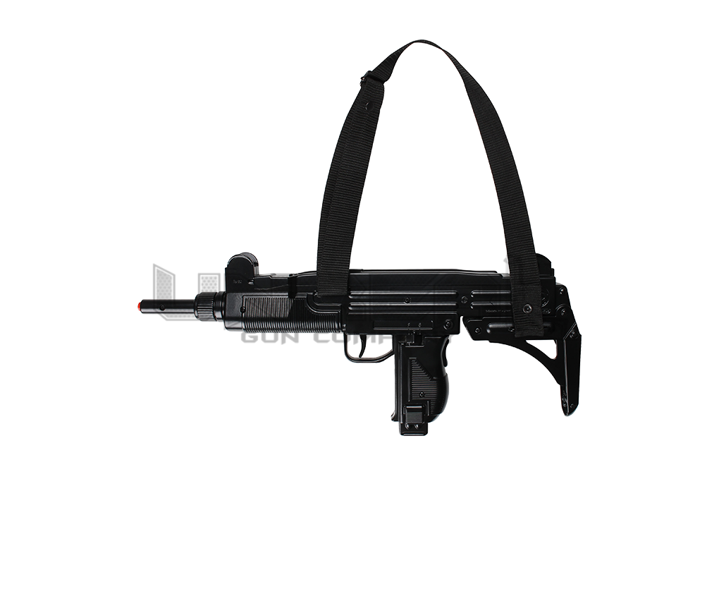 Diecast Uzi Machine Gun Black Cap Gun 12 Shots