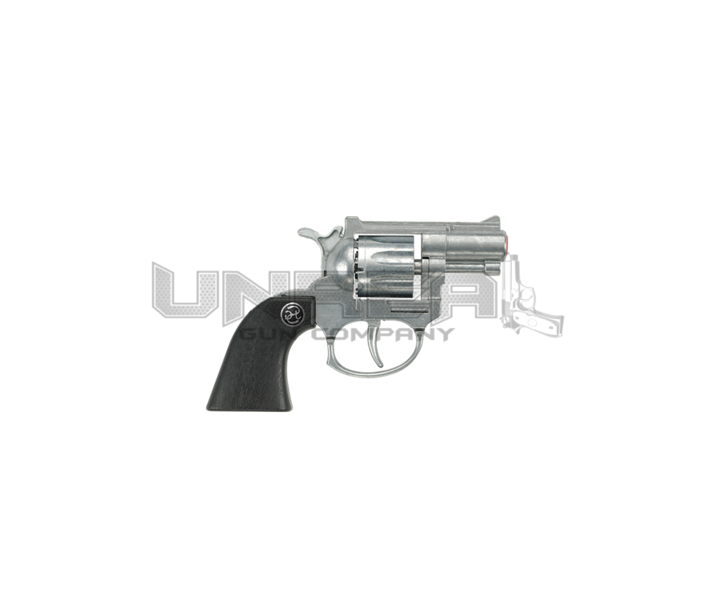Snub Nose Police Pistol - 8-Shot - Black/Silver - 13 cm