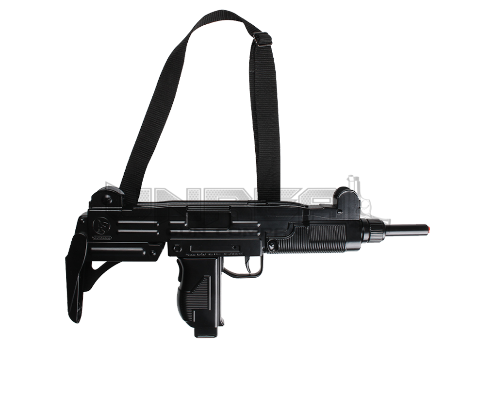 Diecast Uzi Machine Gun Black Cap Gun 12 Shots