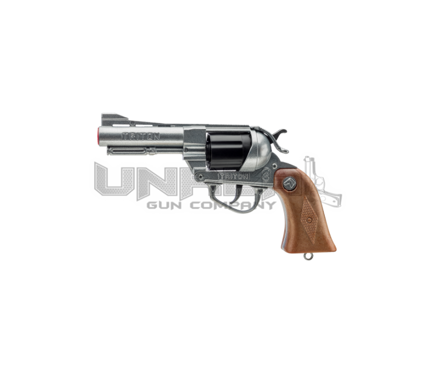 Police Revolver - Triton Gun Silver - 12-shot with Box