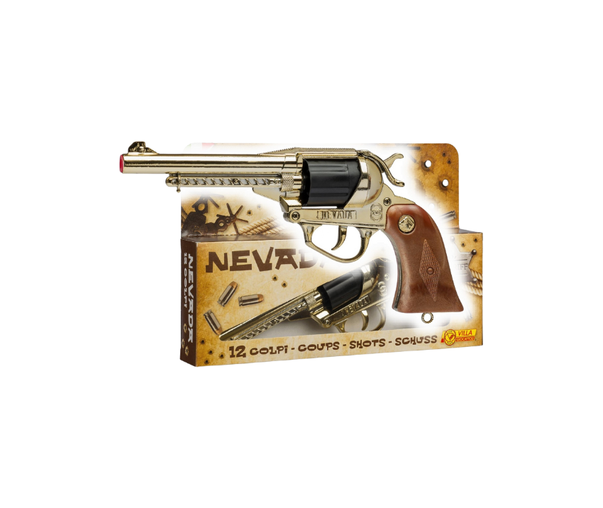 Western Revolver - Nevada Gun Gold - 12-Shot with Box