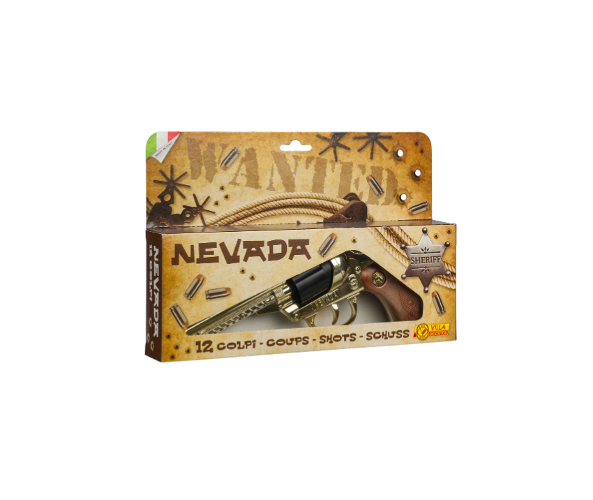 Western Revolver - Nevada Gun Gold - 12-Shot with Box