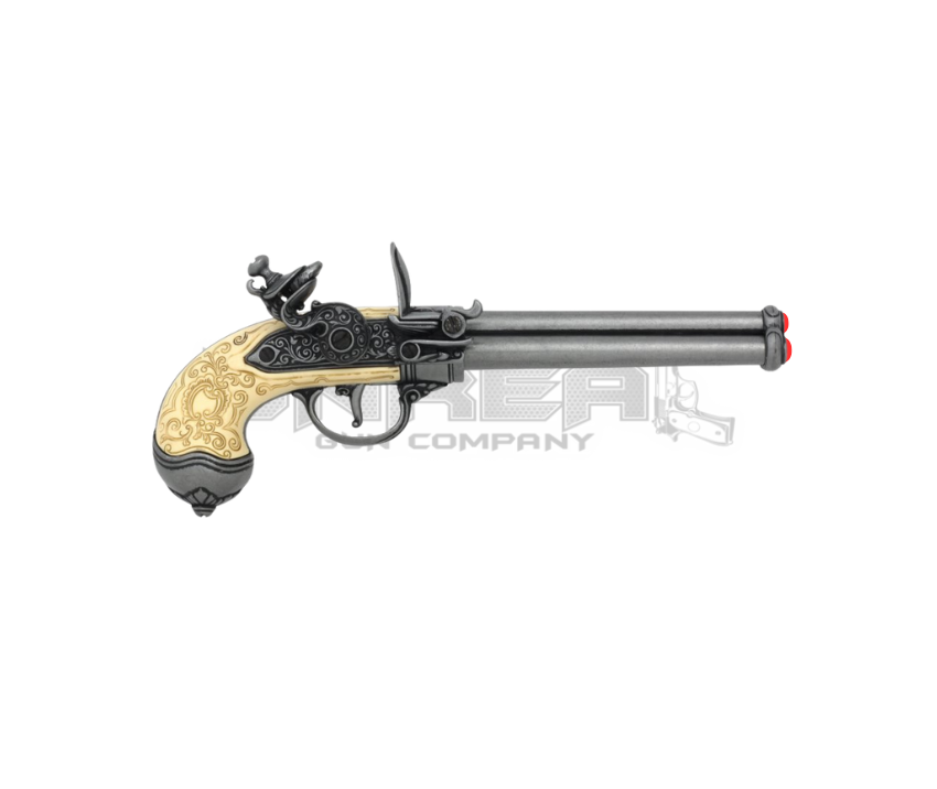Flintlock Pistol With 3 Barrels, Italy 1680