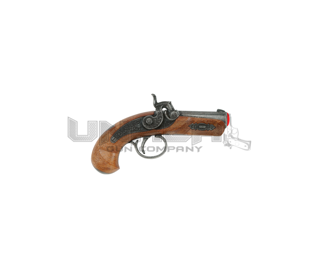 Philadelphia Derringer Pirate Pistol - 1-Shot - Brown/Silver - 13 cm