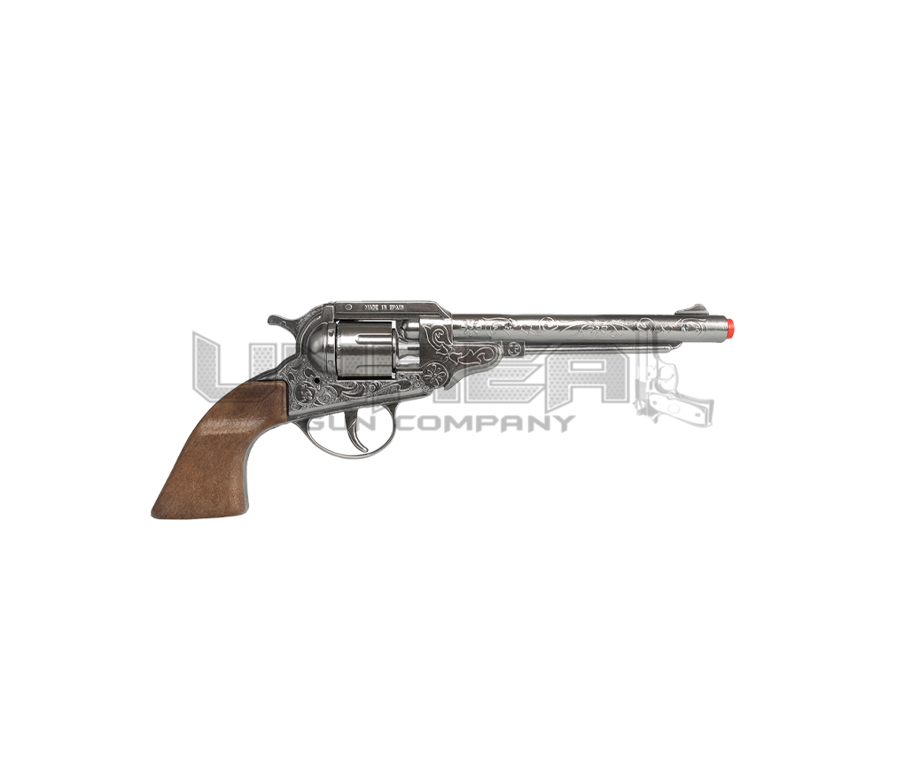 Cowboy Colt Revolver 1851 - 8-Shot - Diecast Metal - Brown/Nickel with Box