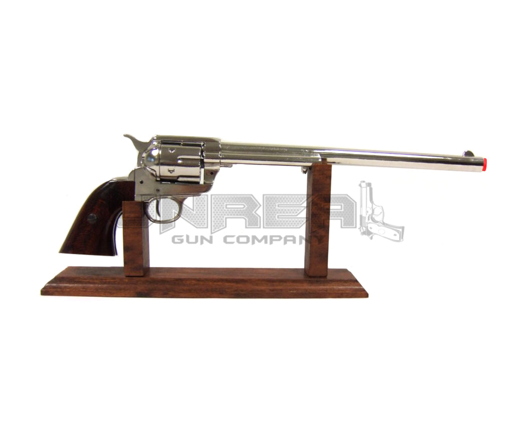 12 Inch Caliber .45 Peacemaker Revolver, USA 1873 Wooden Handle Metal Barrel 46cm - 6303