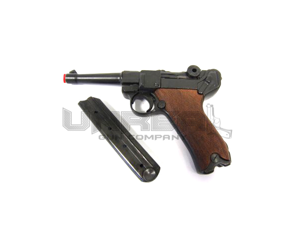 Luger Parabellum P08 Pistol Germany 1898, Wooden Handle Black Barrel 25.5cm Model: 3/M-1143