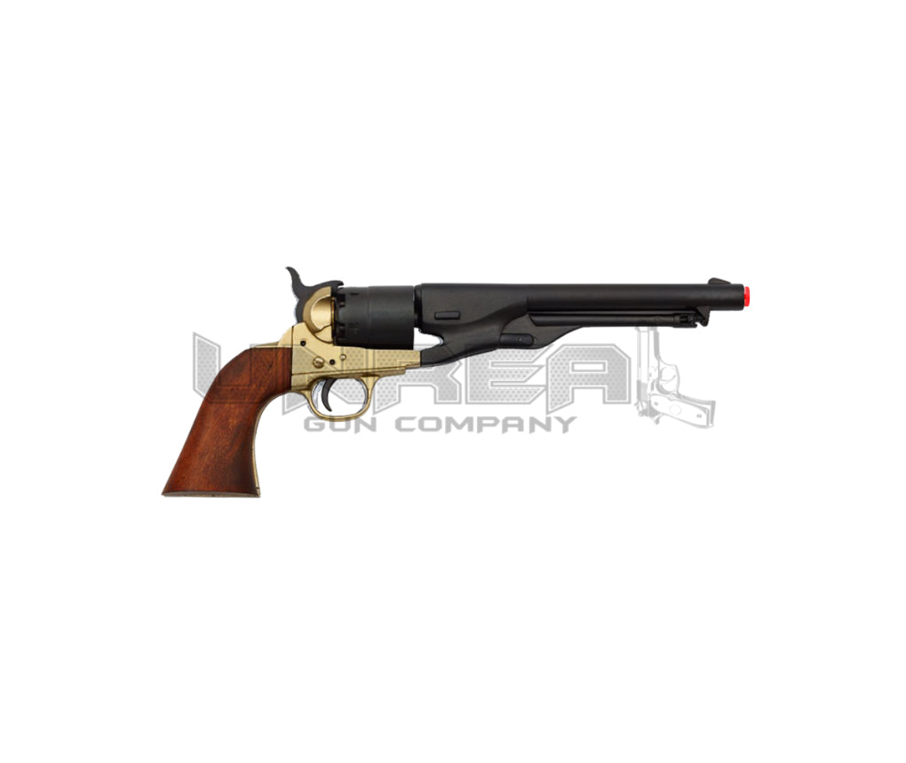 13.5 Inch Caliber .44 American Civil War Army Revolver, USA 1860 Wooden Handle Black Barrel 37cm Model: 3/1007/L