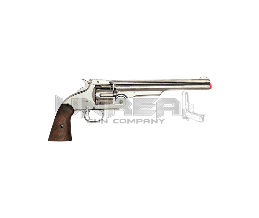 Caliber .45 Schofield Revolver, USA 1869 Wooden Handle Nickle Barrel