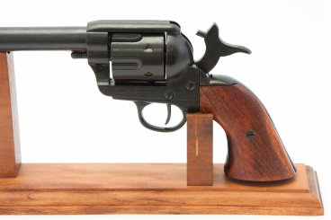 Cal.45 Peacemaker Revolver 12", USA 1873 Wooden Handle Black Barrel - 46cm Model: 3/7303