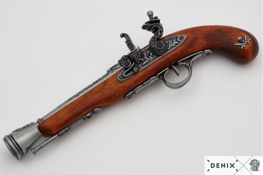 18th Century Flintlock Pirate Pistol (Left-Handed), 37cm Model: 3/1126/G