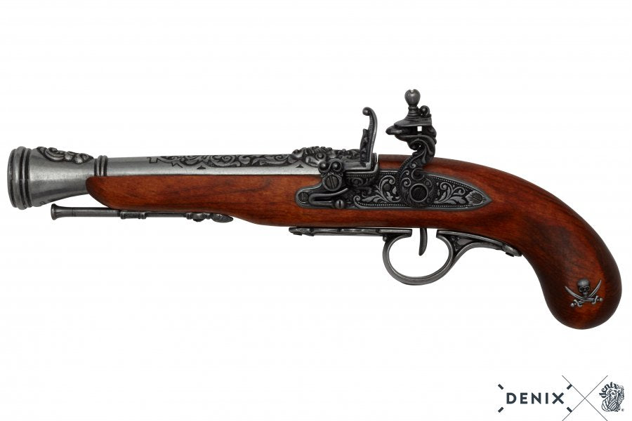 18th Century Flintlock Pirate Pistol (Left-Handed), 37cm Model: 3/1126/G