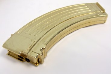 34 Inch AK47 Soviet Assault Rifle Russia 1947, Wooden Handle Gold