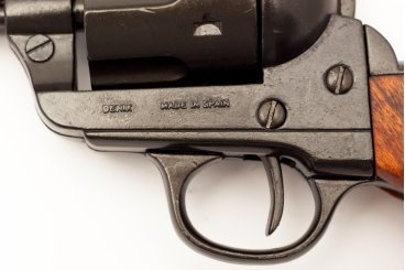 Cal.45 Peacemaker Revolver 12", USA 1873 Wooden Handle Black Barrel - 46cm Model: 3/7303