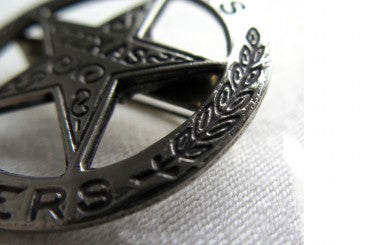 Texas Rangers Circle Star Cut-Out Badge