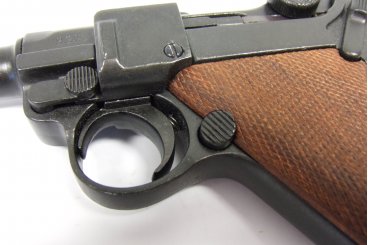 Luger Parabellum P08 Pistol Germany 1898, Wooden Handle Black Barrel 25.5cm Model: 3/M-1143