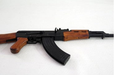 34 Inch AK47 Soviet Assault Rifle Russia 1947, Wooden Handle Black