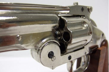 Caliber .45 Schofield Revolver, USA 1869 Wooden Handle Nickle Barrel