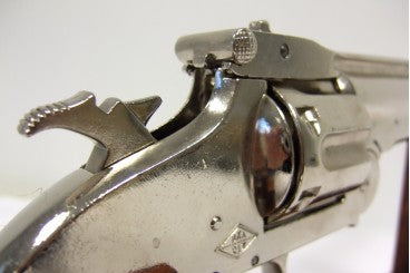 Caliber .45 Schofield Revolver, USA 1869 Wooden Handle Nickle Barrel