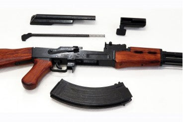 34 Inch AK47 Soviet Assault Rifle Russia 1947, Wooden Handle Black