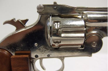 Caliber .45 Schofield Revolver, USA 1869 Wooden Handle Nickle Barrel