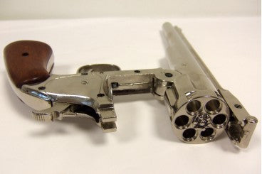Caliber .45 Schofield Revolver, USA 1869 Wooden Handle Nickle Barrel