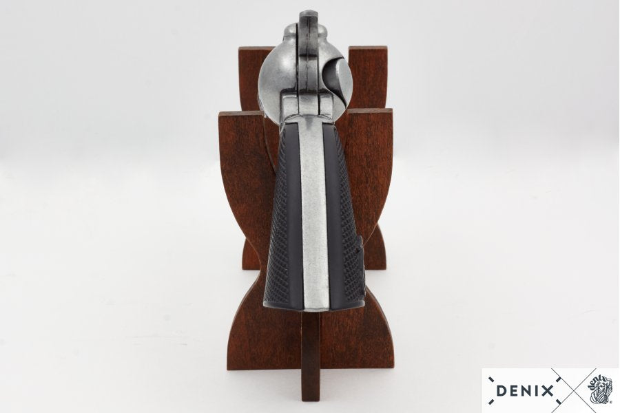 5.5 Inch Caliber .45 Peacemaker Revolver 1873 Black Handle Nickle Barrel USA 30 cm Model: 3/1150/Nq