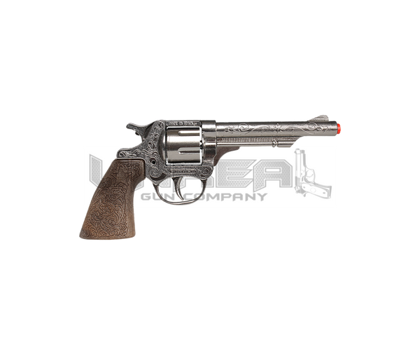 Cowboy Revolver - 8-Shots - Diecast Metal - Brown/Black with Box