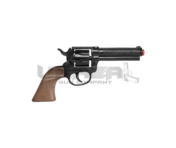 Cowboy Revolver - Diecast Metal and Plastic - 8-Shots - Brown/Black with Box