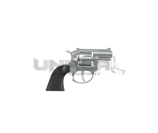 Snub Nose Police Pistol - 8-Shot - Black/Silver - 13 cm
