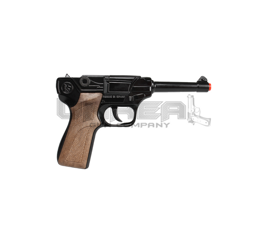 Police Luger Pistol 8 Shots, Black, Box