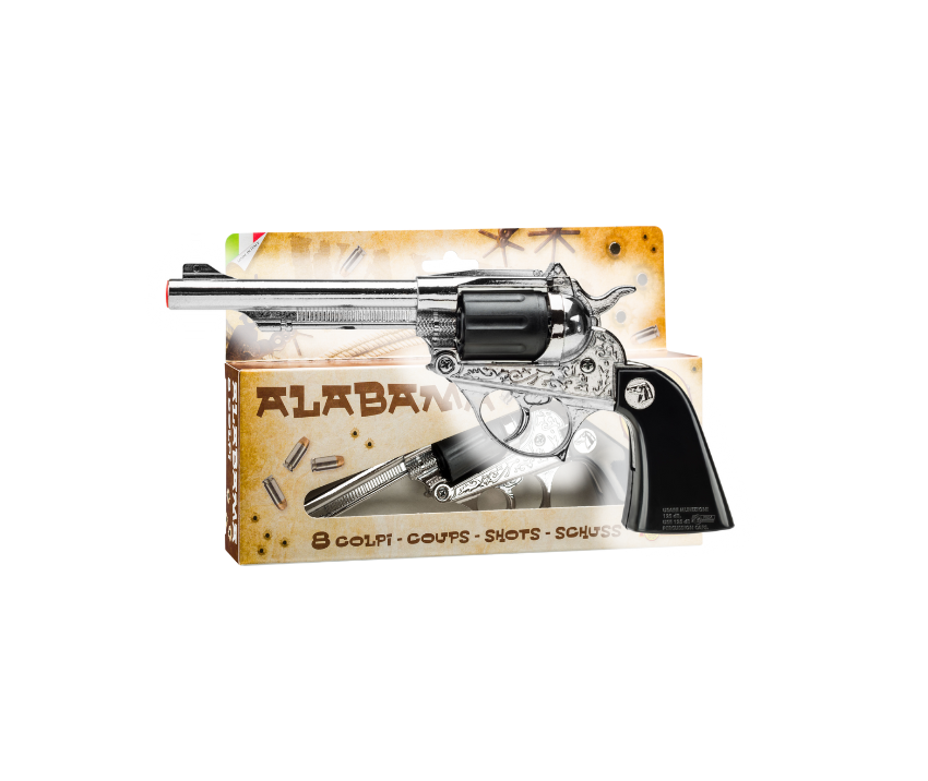 Western Revolver - Arizona Gun Silver - 8-Shot with Box
