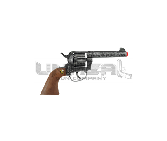 Samuel Colt Magnum Antique Revolver - 12-Shot - Brown/Gray - 22 cm with Box