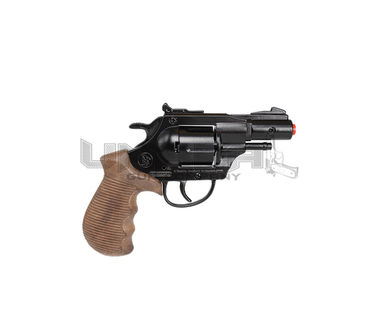 Police Python 2" Colt Revolver - 12-Shot - Diecast Metal - Brown/Black with Box