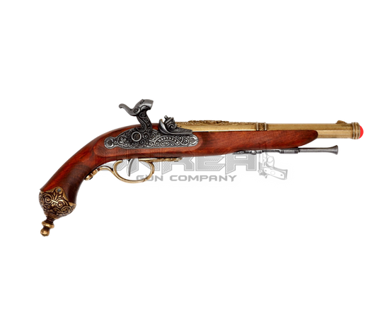 Percussion Pistol, Brescia (Italy) 1825 - Brass & Grey
