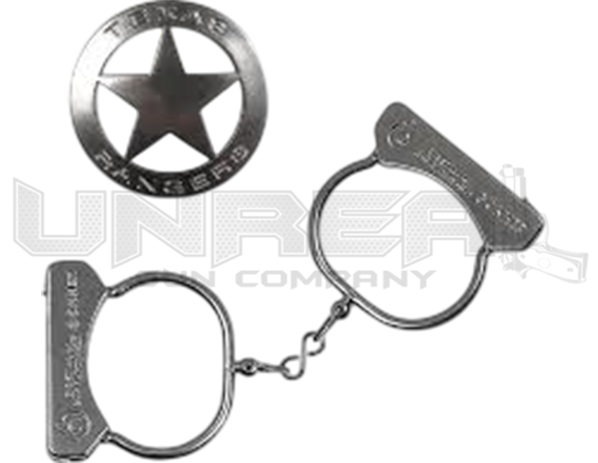 Gonher - Cowboy Handcuffs & Magnetic Texas Ranger Star