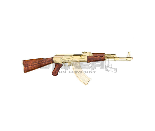 34 Inch AK47 Soviet Assault Rifle Russia 1947, Wooden Handle Gold