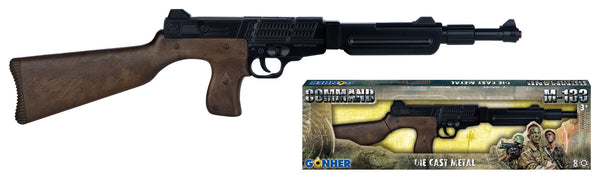 Diecast thompson Machine Gun Black/Brown 8 Shots